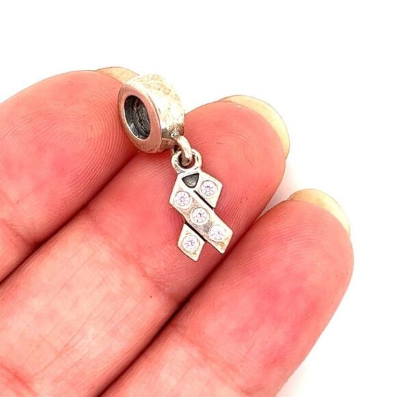 Pandora Breast Cancer Pink Cz Dangle Charm - Picture 2 of 3